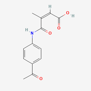 (2Z)-3-[N-(4-acetylphenyl)carbamoyl]but-2-enoic acid