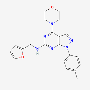 molecular formula C21H22N6O2 B2584399 N-(furan-2-ylmethyl)-4-morpholino-1-(p-tolyl)-1H-pyrazolo[3,4-d]pyrimidin-6-amine CAS No. 1206997-86-5