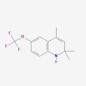 molecular formula C13H14F3NO B2584409 2,2,4-Trimethyl-6-(trifluoromethoxy)-1H-quinoline CAS No. 503832-19-7