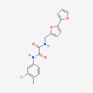 molecular formula C18H15ClN2O4 B2584420 N-({[2,2'-bifuran]-5-yl}methyl)-N'-(3-chloro-4-methylphenyl)ethanediamide CAS No. 2034565-31-4