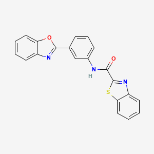 molecular formula C21H13N3O2S B2584425 N-(3-(benzo[d]oxazol-2-yl)phenyl)benzo[d]thiazole-2-carboxamide CAS No. 477536-21-3
