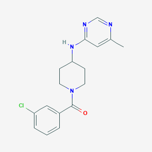 molecular formula C17H19ClN4O B2584434 N-[1-(3-chlorobenzoyl)piperidin-4-yl]-6-methylpyrimidin-4-amine CAS No. 2415600-81-4