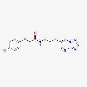 molecular formula C16H16ClN5O2 B2584439 N-(3-([1,2,4]triazolo[1,5-a]pyrimidin-6-yl)propyl)-2-(4-chlorophenoxy)acetamide CAS No. 2034524-04-2