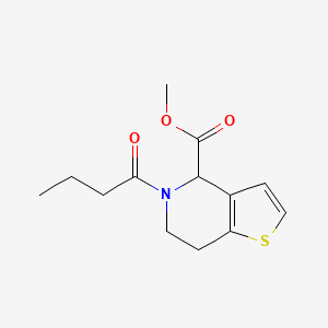 molecular formula C13H17NO3S B2584440 Methyl 5-butyryl-4,5,6,7-tetrahydrothieno[3,2-c]pyridine-4-carboxylate CAS No. 1421445-68-2