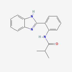 molecular formula C17H17N3O B2584461 N-(2-(1H-benzo[d]imidazol-2-yl)phenyl)isobutyramide CAS No. 176693-64-4