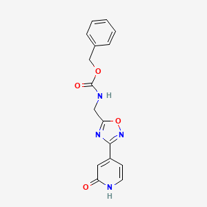 molecular formula C16H14N4O4 B2584483 Benzyl ((3-(2-oxo-1,2-dihydropyridin-4-yl)-1,2,4-oxadiazol-5-yl)methyl)carbamate CAS No. 1903601-05-7