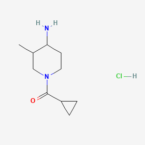 B2584486 (4-Amino-3-methylpiperidin-1-yl)-cyclopropylmethanone;hydrochloride CAS No. 2567497-07-6