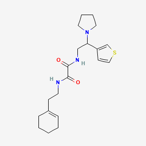 molecular formula C20H29N3O2S B2584488 N1-(2-(cyclohex-1-en-1-yl)ethyl)-N2-(2-(pyrrolidin-1-yl)-2-(thiophen-3-yl)ethyl)oxalamide CAS No. 946200-71-1