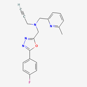 B2584504 {[5-(4-Fluorophenyl)-1,3,4-oxadiazol-2-yl]methyl}[(6-methylpyridin-2-yl)methyl](prop-2-yn-1-yl)amine CAS No. 1394656-55-3