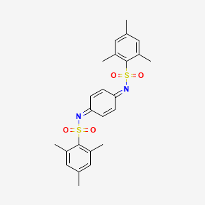 molecular formula C24H26N2O4S2 B2584541 2,4,6-trimethyl-N-{4-[(2,4,6-trimethylbenzenesulfonyl)imino]cyclohexa-2,5-dien-1-ylidene}benzene-1-sulfonamide CAS No. 321693-44-1