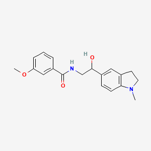 molecular formula C19H22N2O3 B2584542 N-(2-hydroxy-2-(1-methylindolin-5-yl)ethyl)-3-methoxybenzamide CAS No. 1705042-44-9