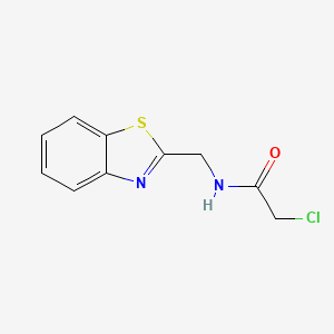 molecular formula C10H9ClN2OS B2584563 N-(1,3-benzothiazol-2-ylmethyl)-2-chloroacetamide CAS No. 591251-15-9