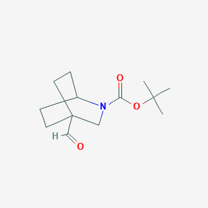 molecular formula C13H21NO3 B2584570 Tert-butyl 4-formyl-2-azabicyclo[2.2.2]octane-2-carboxylate CAS No. 2375259-67-7