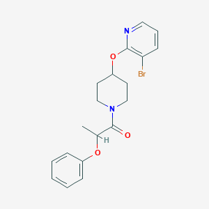 molecular formula C19H21BrN2O3 B2584623 1-(4-((3-Bromopyridin-2-yl)oxy)piperidin-1-yl)-2-phenoxypropan-1-one CAS No. 1448034-01-2