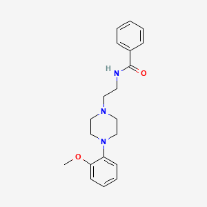 molecular formula C20H25N3O2 B2584653 N-{2-[4-(2-methoxyphenyl)piperazin-1-yl]ethyl}benzamide CAS No. 91616-69-2