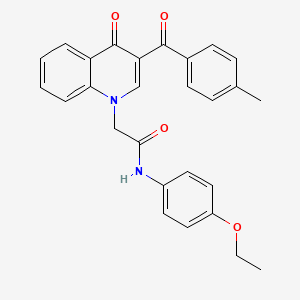 molecular formula C27H24N2O4 B2584657 N-(4-ethoxyphenyl)-2-[3-(4-methylbenzoyl)-4-oxo-1,4-dihydroquinolin-1-yl]acetamide CAS No. 897617-80-0