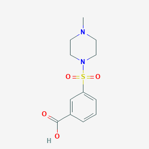 molecular formula C12H16N2O4S B2584668 3-((4-Methylpiperazin-1-yl)sulfonyl)benzoic acid CAS No. 380339-63-9