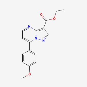 molecular formula C16H15N3O3 B2584698 Ethyl 7-(4-methoxyphenyl)pyrazolo[1,5-a]pyrimidine-3-carboxylate CAS No. 723332-84-1