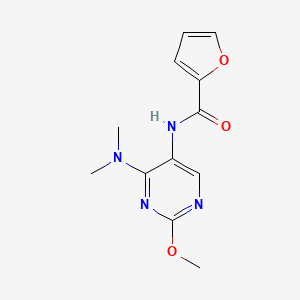 molecular formula C12H14N4O3 B2584709 N-[4-(dimethylamino)-2-methoxypyrimidin-5-yl]furan-2-carboxamide CAS No. 1797622-17-3