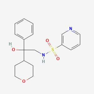 molecular formula C18H22N2O4S B2584712 N-[2-hydroxy-2-(oxan-4-yl)-2-phenylethyl]pyridine-3-sulfonamide CAS No. 2097913-88-5