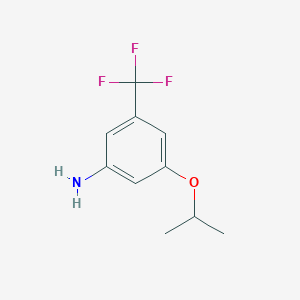 molecular formula C10H12F3NO B2584718 3-Isopropoxy-5-(trifluoromethyl)aniline CAS No. 1280201-29-7