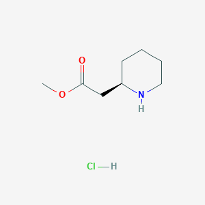 molecular formula C8H16ClNO2 B2584722 (R)-methyl 2-(piperidin-2-yl)acetate HCl CAS No. 144239-68-9