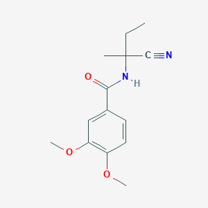 molecular formula C14H18N2O3 B2584737 N-(1-cyano-1-methylpropyl)-3,4-dimethoxybenzamide CAS No. 1252464-65-5