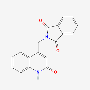 molecular formula C18H12N2O3 B2584781 2-[(2-oxo-1,2-dihydroquinolin-4-yl)methyl]-2,3-dihydro-1H-isoindole-1,3-dione CAS No. 1459834-28-6