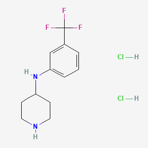 molecular formula C12H17Cl2F3N2 B2584848 N-(3-(Trifluoromethyl)phenyl)piperidin-4-amine dihydrochloride CAS No. 506438-95-5; 782446-06-4
