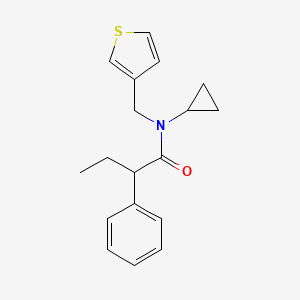 molecular formula C18H21NOS B2584849 N-cyclopropyl-2-phenyl-N-(thiophen-3-ylmethyl)butanamide CAS No. 1324548-12-0