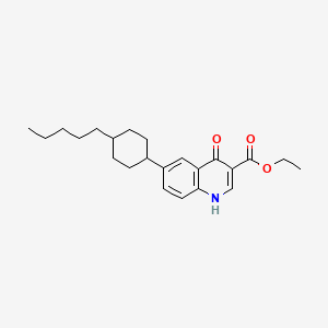 molecular formula C23H31NO3 B2584856 Ethyl 4-hydroxy-6-(4-pentylcyclohexyl)-3-quinolinecarboxylate CAS No. 478041-34-8