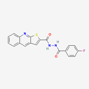 molecular formula C19H12FN3O2S B2584861 N'-(4-fluorobenzoyl)thieno[2,3-b]quinoline-2-carbohydrazide CAS No. 478079-52-6