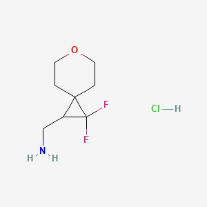 B2584909 (2,2-Difluoro-6-oxaspiro[2.5]octan-1-yl)methanamine hydrochloride CAS No. 2230798-66-8