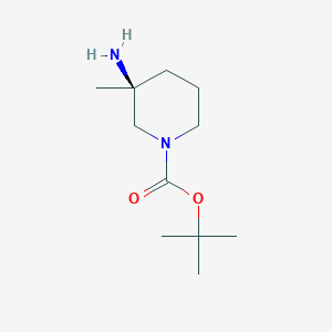 molecular formula C11H22N2O2 B2584910 tert-butyl (3S)-3-amino-3-methyl-piperidine-1-carboxylate CAS No. 1962928-76-2