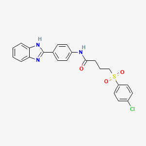 molecular formula C23H20ClN3O3S B2584960 N-[4-(1H-1,3-benzodiazol-2-yl)phenyl]-4-(4-chlorobenzenesulfonyl)butanamide CAS No. 941907-49-9