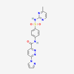 molecular formula C19H16N8O3S B2584964 N-{4-[(4-methylpyrimidin-2-yl)sulfamoyl]phenyl}-6-(1H-pyrazol-1-yl)pyridazine-3-carboxamide CAS No. 1351604-98-2