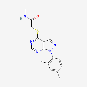 molecular formula C16H17N5OS B2584967 2-{[1-(2,4-dimethylphenyl)-1H-pyrazolo[3,4-d]pyrimidin-4-yl]sulfanyl}-N-methylacetamide CAS No. 893930-97-7
