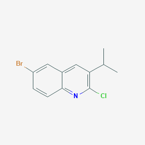 molecular formula C12H11BrClN B2584982 6-Bromo-2-chloro-3-(propan-2-yl)quinoline CAS No. 1343468-40-5