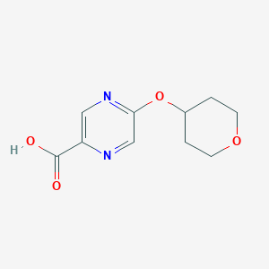 molecular formula C10H12N2O4 B2585061 5-(Oxan-4-yloxy)pyrazine-2-carboxylic acid CAS No. 1339874-41-7