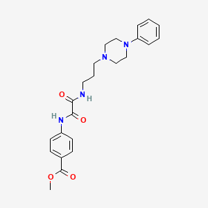 molecular formula C23H28N4O4 B2585135 methyl 4-({[3-(4-phenylpiperazin-1-yl)propyl]carbamoyl}formamido)benzoate CAS No. 1049568-27-5