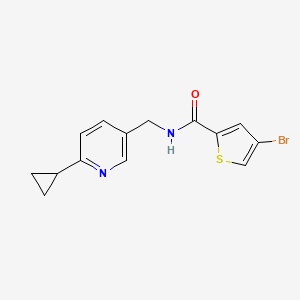 4-bromo-N-((6-cyclopropylpyridin-3-yl)methyl)thiophene-2-carboxamide