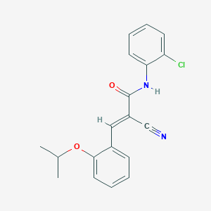 (E)-N-(2-chlorophenyl)-2-cyano-3-(2-propan-2-yloxyphenyl)prop-2-enamide