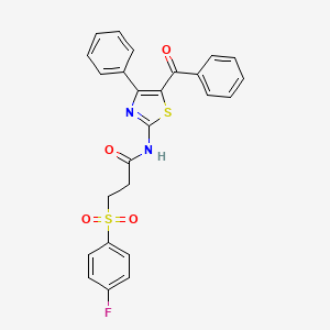 N-(5-benzoyl-4-phenylthiazol-2-yl)-3-((4-fluorophenyl)sulfonyl)propanamide