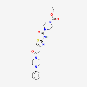Ethyl 4-((4-(2-oxo-2-(4-phenylpiperazin-1-yl)ethyl)thiazol-2-yl)carbamoyl)piperazine-1-carboxylate