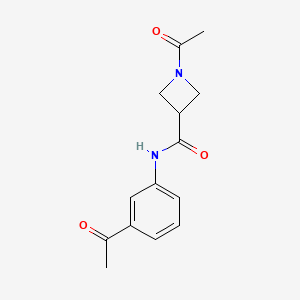 1-acetyl-N-(3-acetylphenyl)azetidine-3-carboxamide