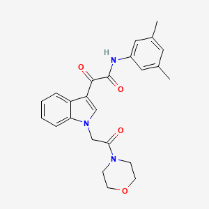 molecular formula C24H25N3O4 B2585179 N-(3,5-dimethylphenyl)-2-(1-(2-morpholino-2-oxoethyl)-1H-indol-3-yl)-2-oxoacetamide CAS No. 872857-46-0