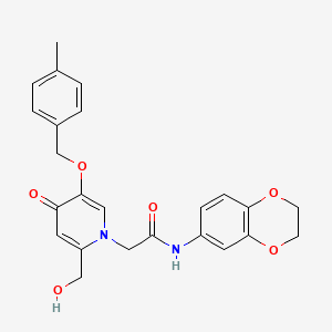 molecular formula C24H24N2O6 B2585219 N-(2,3-dihydro-1,4-benzodioxin-6-yl)-2-[2-(hydroxymethyl)-5-[(4-methylphenyl)methoxy]-4-oxo-1,4-dihydropyridin-1-yl]acetamide CAS No. 946334-00-5
