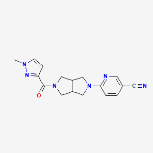 6-[5-(1-Methylpyrazole-3-carbonyl)-1,3,3a,4,6,6a-hexahydropyrrolo[3,4-c]pyrrol-2-yl]pyridine-3-carbonitrile