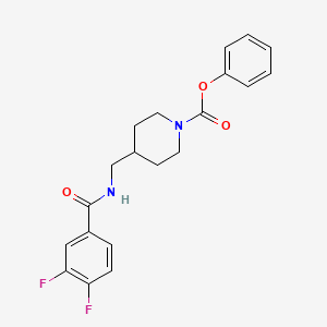 Phenyl 4-((3,4-difluorobenzamido)methyl)piperidine-1-carboxylate
