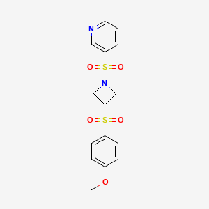 3-((3-((4-Methoxyphenyl)sulfonyl)azetidin-1-yl)sulfonyl)pyridine